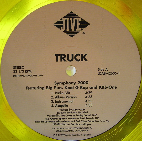 Truck – Symphony 2000 / Who Am I (1999, Yellow Translucent, Vinyl