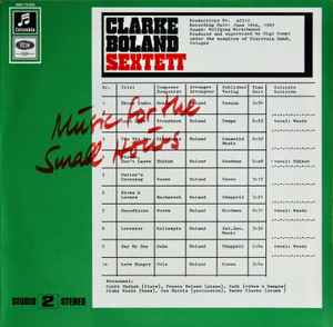 The Kenny Clarke - Francy Boland Sextet - Music For The Small Hours album cover