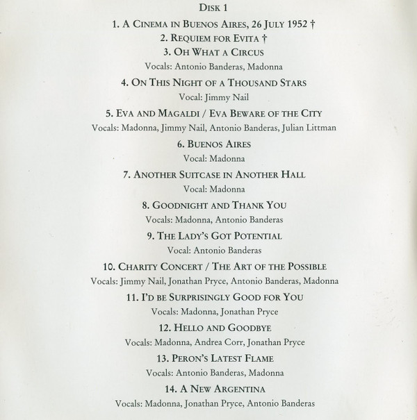 Madonna , Antonio Banderas , Jonathan Pryce , Jimmy Nail - Evita: The Complete Motion Picture Soundtrack | Warner Bros. Records (CDW 46346) - 10