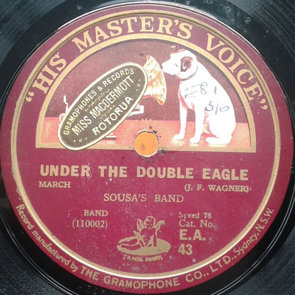 SP盤/UNDER THE DOUBLE EAGLE-March(双頭の鷲の下に-行進曲)/HIGH SCHOOL CADETS-March(士官候補生-行進曲)Sousa’ Band-スーザー吹奏楽団