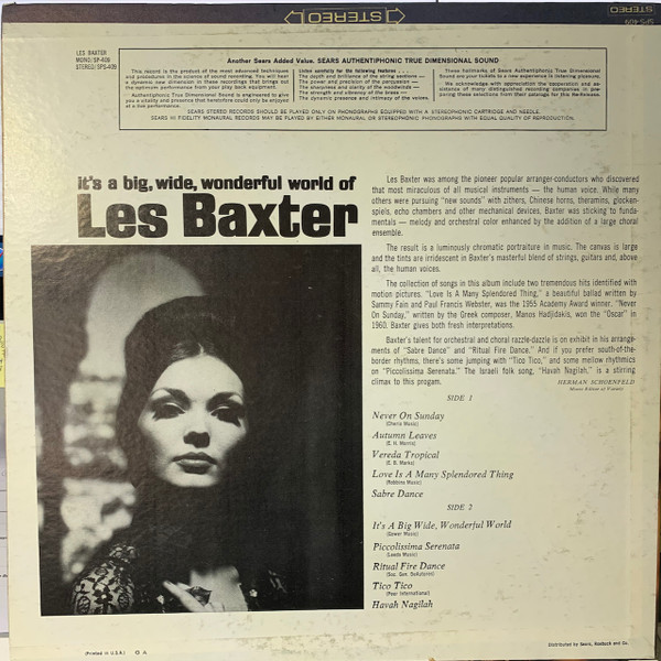 lataa albumi Les Baxter - Its A Big Wide Wonderful World Of Les Baxter