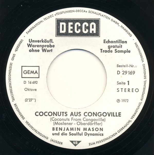 descargar álbum Benjamin Mason Und Die Soulful Dynamics - Coconuts Aus Congoville Azumba