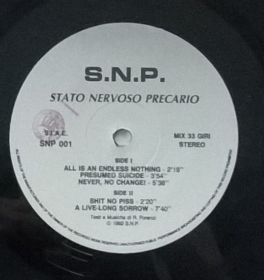 baixar álbum SNP - All Is An Endless Nothing Empty Words Empty Promises