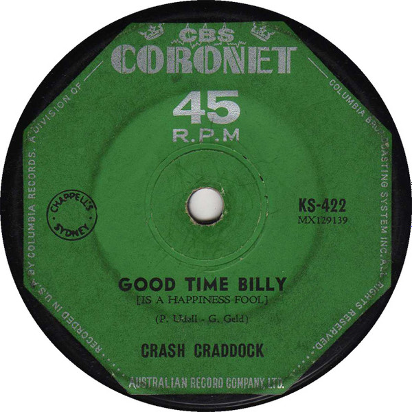 Billy 'Crash' Craddock – Good Time Billy / Heavenly Love (1960