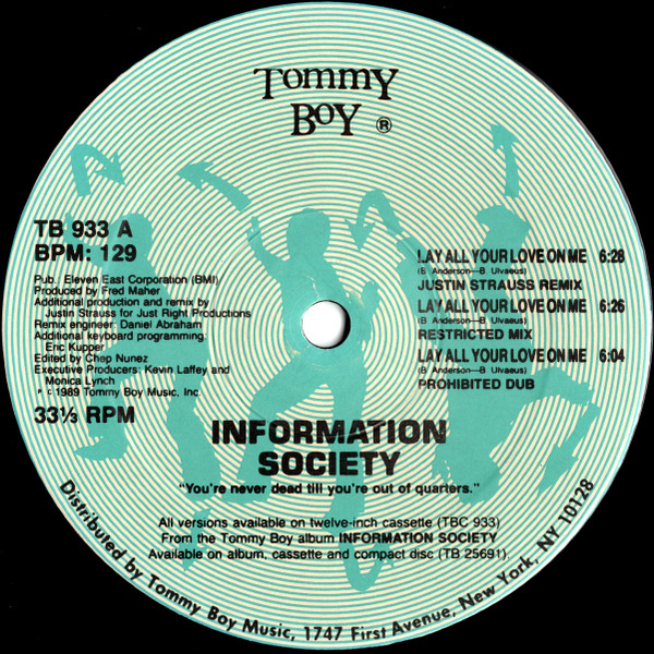 télécharger l'album Information Society - Lay All Your Love On Me