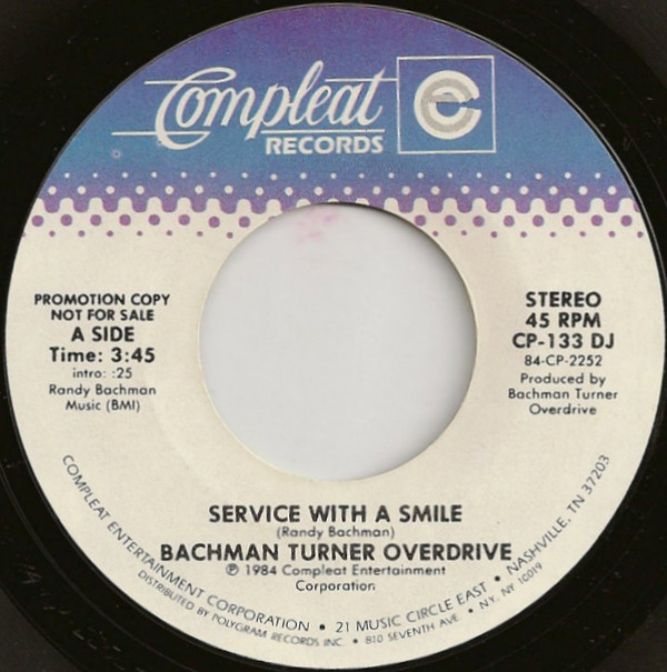 ladda ner album BachmanTurner Overdrive - Service With A Smile