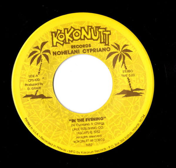 Nohelani Cypriano – In The Evening / U (1982, Vinyl) - Discogs