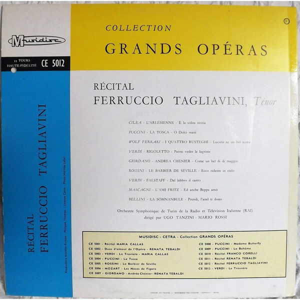 baixar álbum Ferruccio Tagliavini - Récital Ferruccio Tagliavini