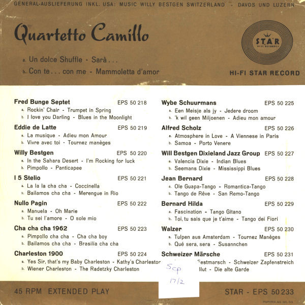 lataa albumi Quartetto Camillo - Une Dolce Shuffle