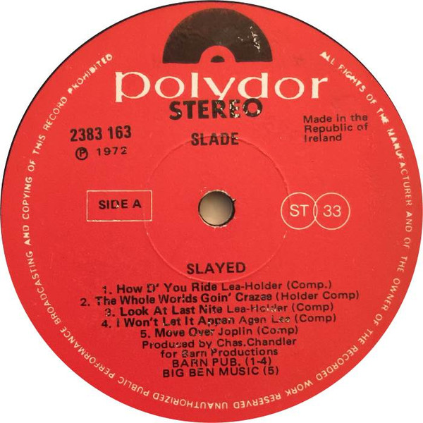 Slade – Slayed? (1972, Vinyl) - Discogs