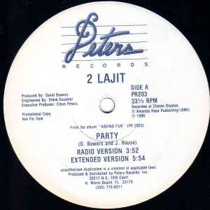 2 Lajit - Party / My Thang album cover