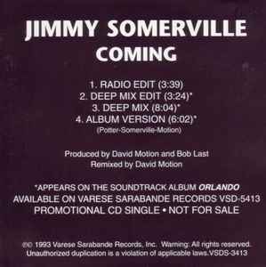 Jimmy Somerville – Coming (1993