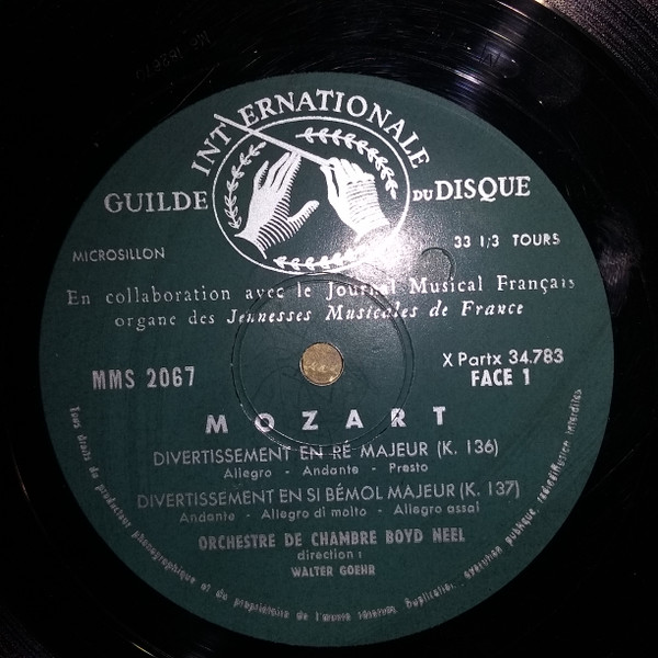 descargar álbum Mozart, L'Orchestre De Chambre Boyd Neel, L'Orchestre De Chambre De Hambourg, Walter Goehr - Sérénades De Salzbourg Trois Divertissements K136 K137 K138 Serenade Nocturne K239