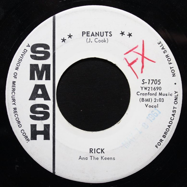 Rick And The Keens – Peanuts / I'll Be Home (1961, Vinyl) - Discogs