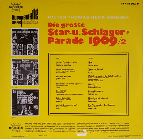 ladda ner album Various - Die Grosse Star Und Schlager Parade 19692