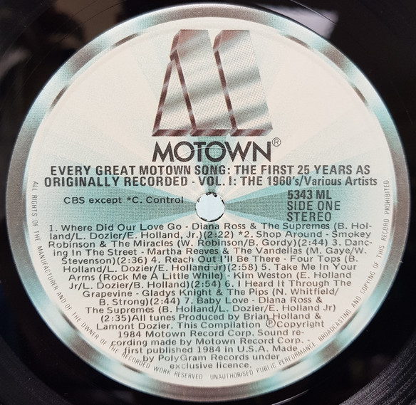 Various - Every Great Motown Song: The First 25 Years - Volume 1