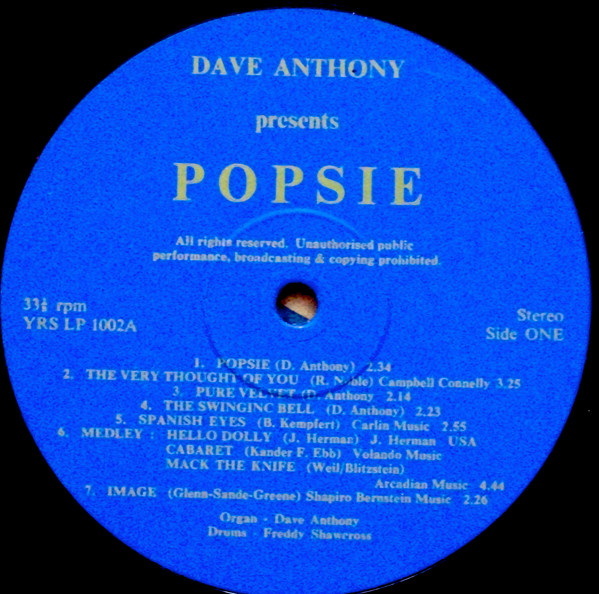télécharger l'album Dave Anthony - Popsie