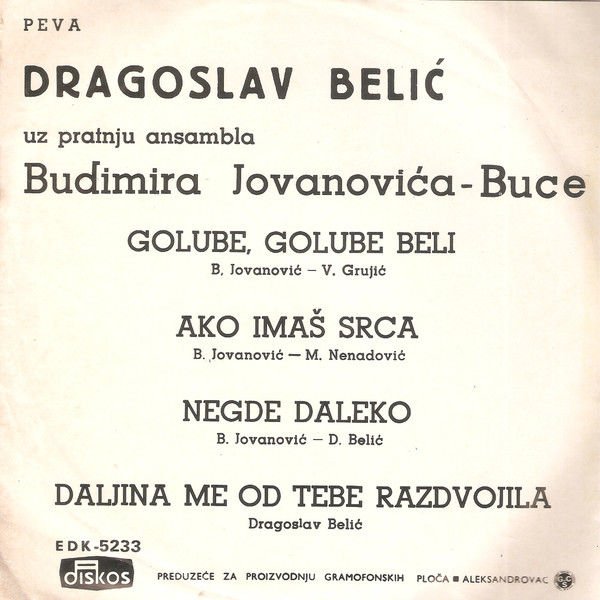 Album herunterladen Dragoslav Belić - Golubegolube beli