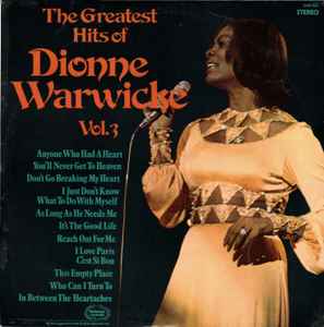 Dionne Warwick - The Greatest Hits Of Dionne Warwicke Vol. 3 album cover