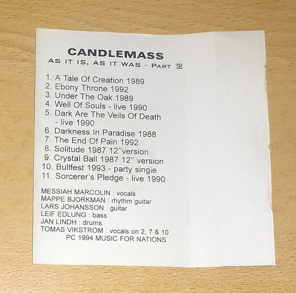 last ned album Candlemass - As It Is As It Was 2