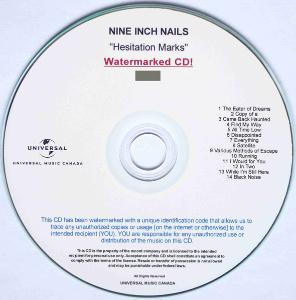 Nine Inch Nails – Hesitation Marks (2013, watermarked, CDr) - Discogs