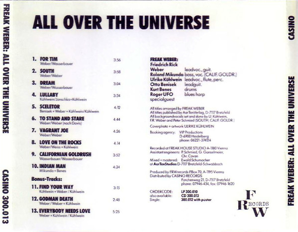 lataa albumi Freak Weber - All Over The Universe