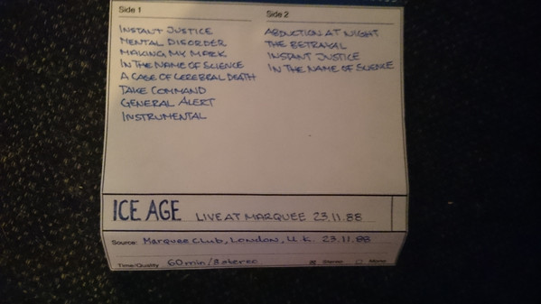 lataa albumi Ice Age - Live The Marquee 2311 1988