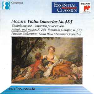 Mozart, Pinchas Zukerman, Saint Paul Chamber Orchestra – Violin Concertos  Nos. 1, 2 & 3 (CD) - Discogs