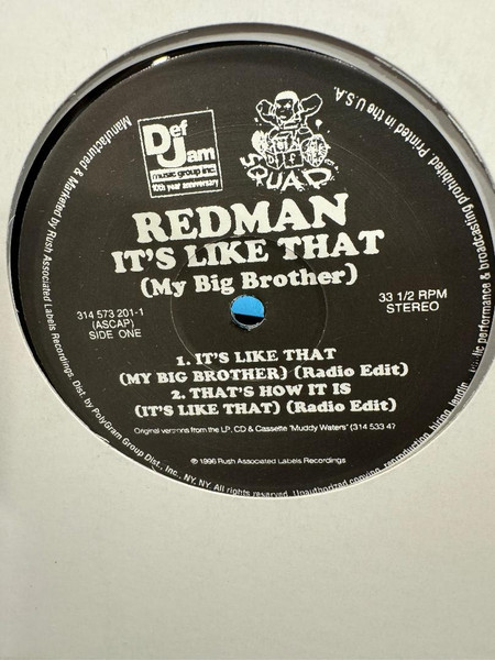 Redman – It's Like That (My Big Brother) (1996, Vinyl) - Discogs