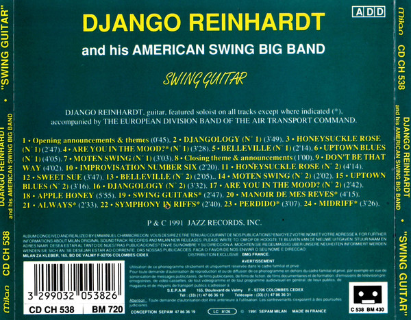lataa albumi Django Reinhardt & His American Swing Band - Swing Guitar