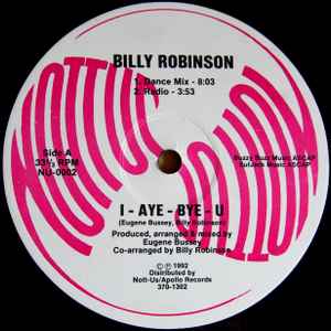 Billy Robinson* - I-Aye-Bye-You / I'll Be Your Friend