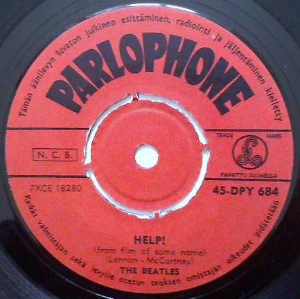 The Beatles HELP! - Black Vinyl - EX Japanese 7 Vinyl Single Record OR-1412 Odeon 1965