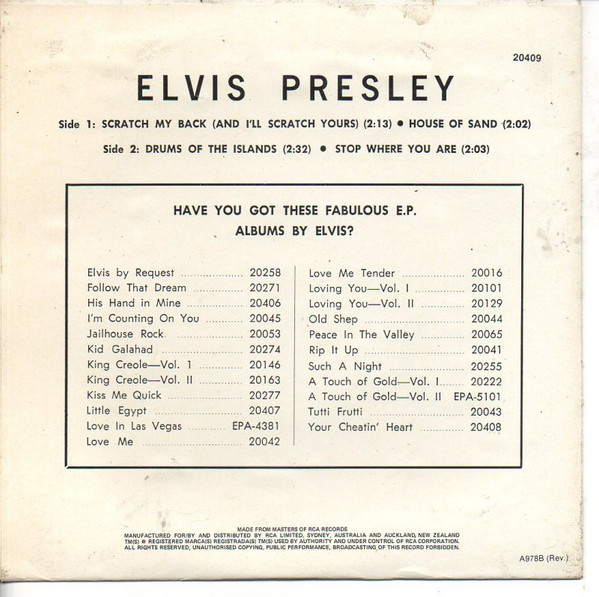 télécharger l'album Elvis - Elvis Sings Scratch My Back