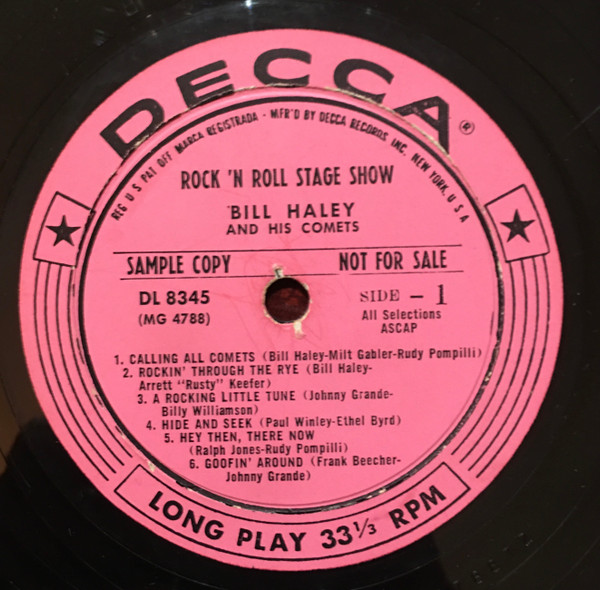 BILL HALEY AND HIS COMETS US Original Pink Label Promo LP ROCK 'N