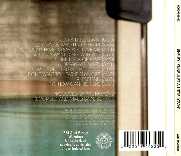 Shelby Lynne – Just A Little Lovin' (2008, Digipak, CD) - Discogs