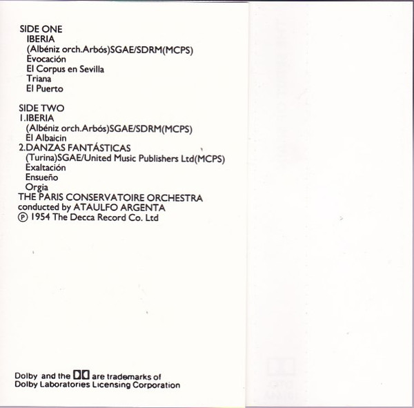 Album herunterladen Albeniz, Turina, The Paris Conservatoire Orchestra, Ataulfo Argenta - The Spirit Of Spain Iberia Danzas Fantásticas
