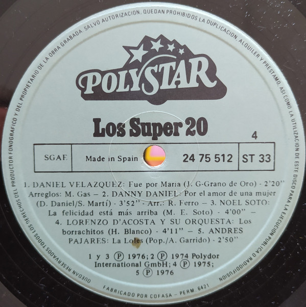 baixar álbum Various - Los Super 20