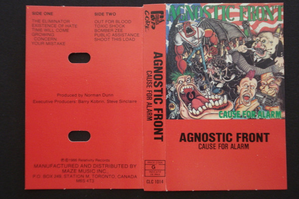 Agnostic Front – Cause For Alarm (1986, Cassette) - Discogs
