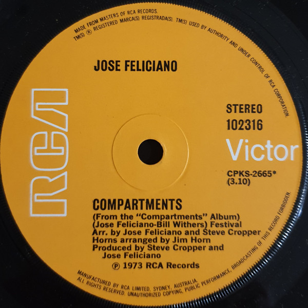 José Feliciano – Compartments (1973, Vinyl) - Discogs