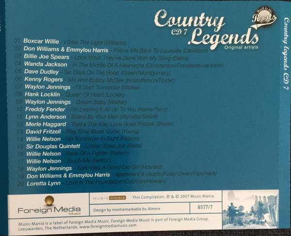 télécharger l'album Various - Country Legends CD 7