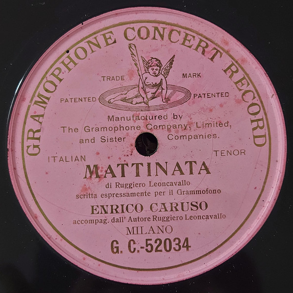 Enrico Caruso Mattinata 1904 Shellac Discogs