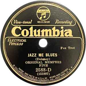 The Original Memphis Five - Jazz Me Blues / Anything album cover