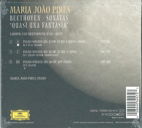 télécharger l'album Maria João Pires, Beethoven - Moonlight Sonatas Quasi Una Fantasia