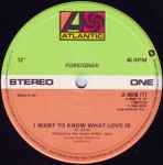 Cover of I Want To Know What Love Is, 1984, Vinyl