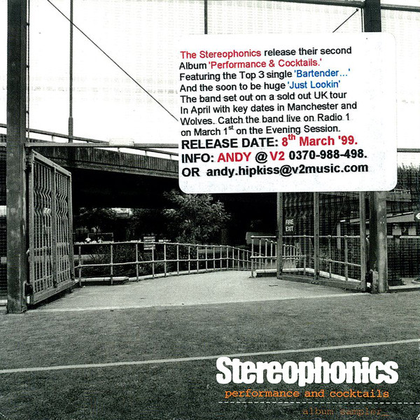 Stereophonics – Performance And Cocktails (1999, CD) - Discogs