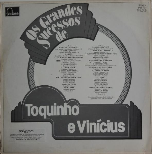 last ned album Toquinho E Vinicius - Os Grandes Sucessos De Toquinho E Vinicius