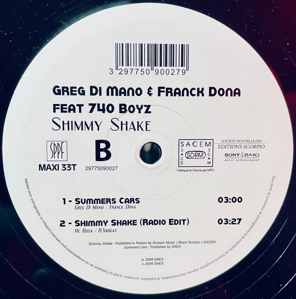 lataa albumi Greg Di Mano & Franck Dona Feat 740 Boyz - Shimmy Shake