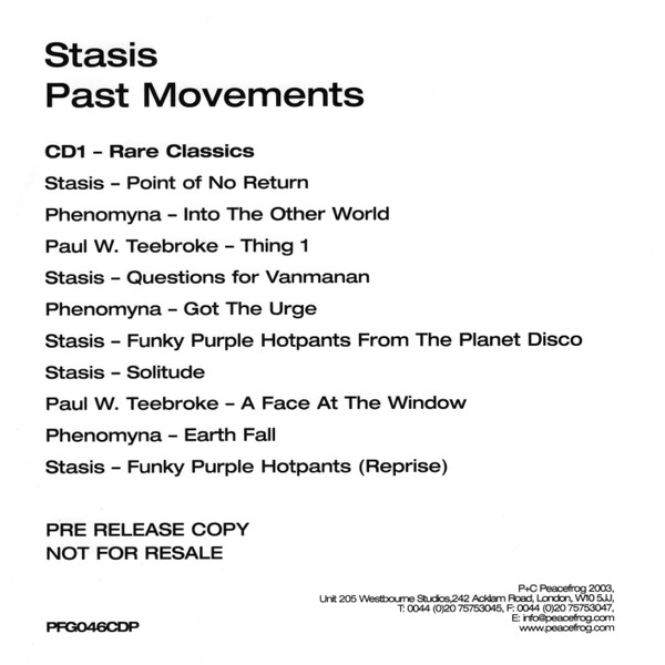 Stasis – Past Movements (2003, Vinyl) - Discogs