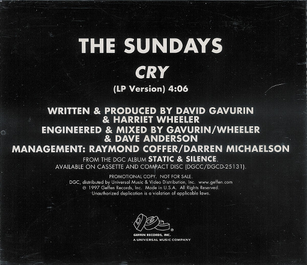 The Sundays – Cry (1997, CD) - Discogs