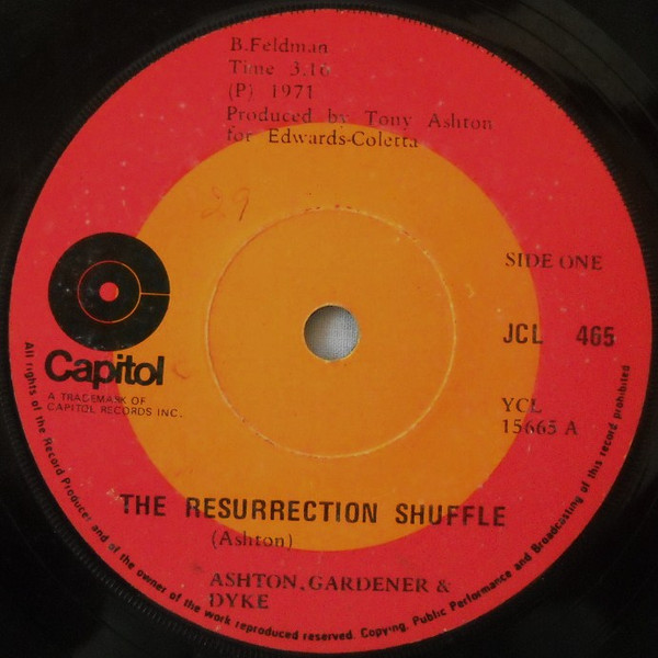 Ashton, Gardner And Dyke - The Resurrection Shuffle | Releases 